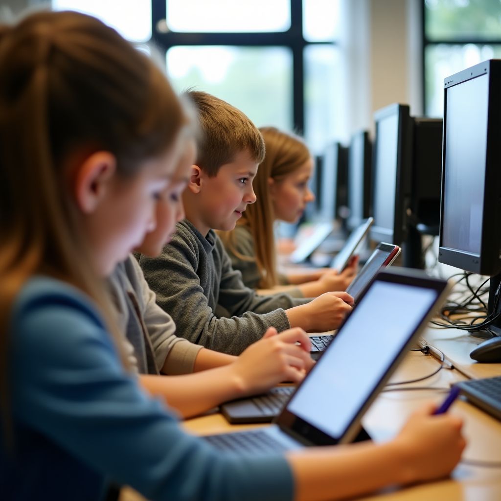 Digital learning platform in use