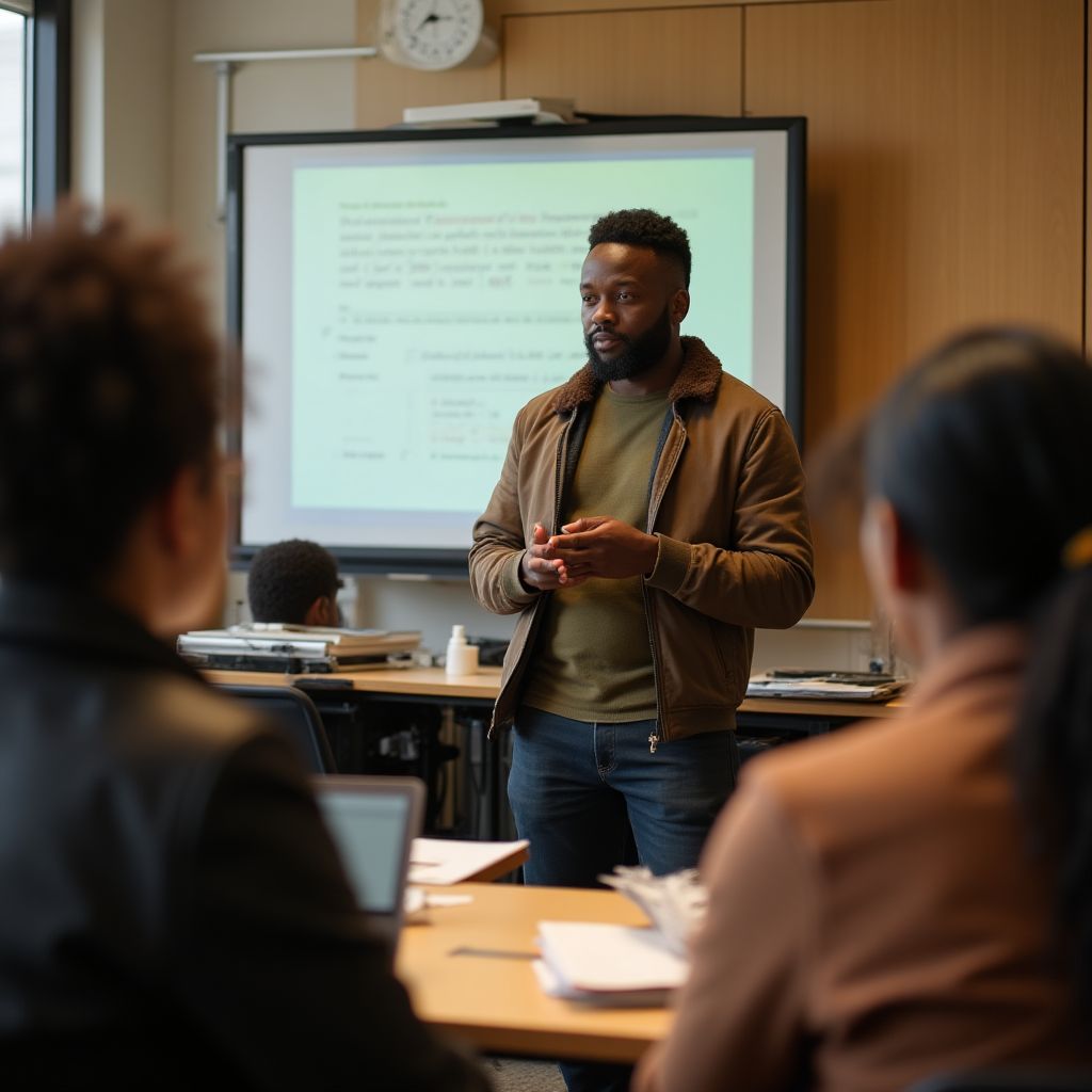 Dr. Kofi Mensah teaching first storytelling workshop